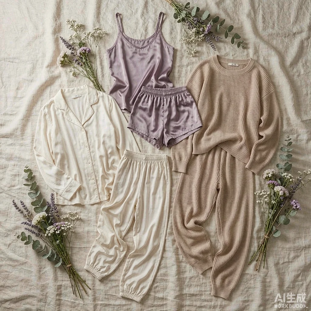 New sleepwear arrivals flat lay